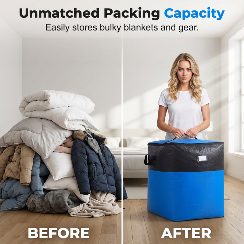 upsell📦 50% OFF NOW! 🧳 Collapsible Storage and Moving Bag – Heavy-duty handles & zippered closure – Folds flat, perfect for moving, travel or closet organization – reusable & easy to clean 🏠-Navalonixcosh®
