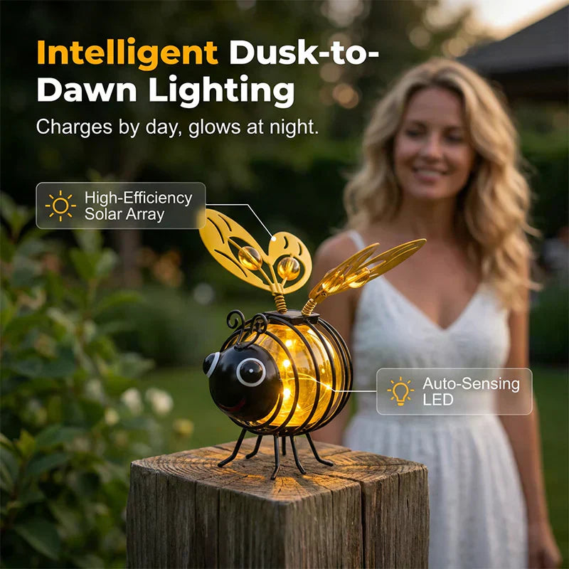 🐝 Hanging Bee-Shaped Solar Light – The Perfect Gift for Plant Lovers, Moms, or Anyone Who Loves to Smile ❤️