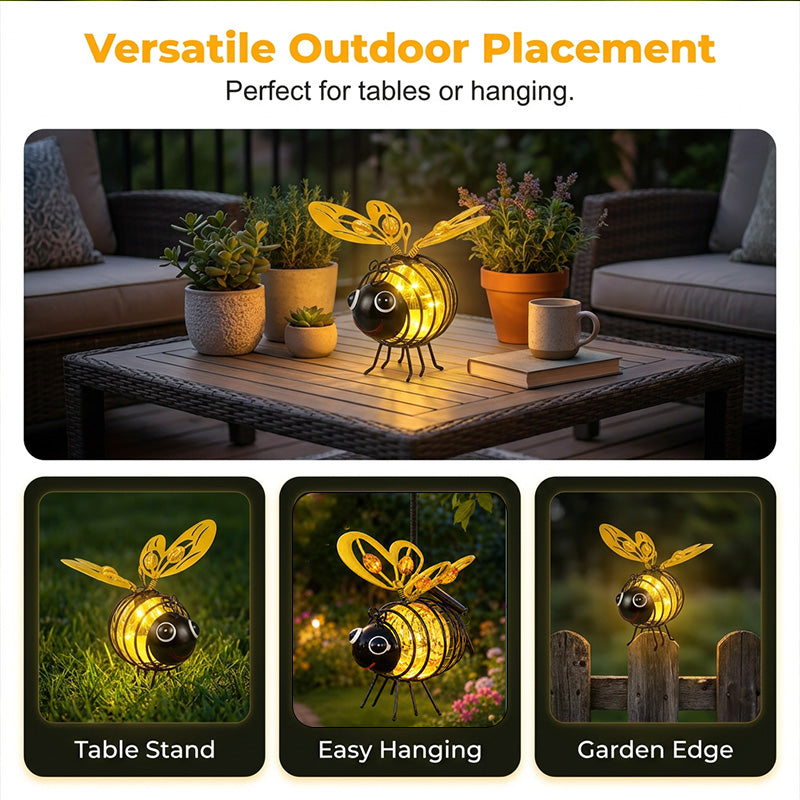 🐝 Hanging Bee-Shaped Solar Light – The Perfect Gift for Plant Lovers, Moms, or Anyone Who Loves to Smile ❤️