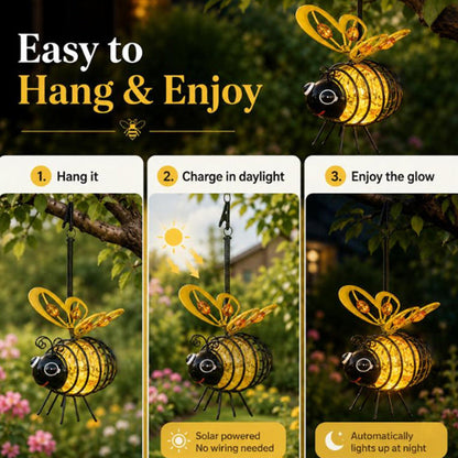 🐝 Hanging Bee-Shaped Solar Light – The Perfect Gift for Plant Lovers, Moms, or Anyone Who Loves to Smile ❤️