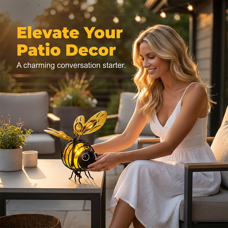 🐝 Hanging Bee-Shaped Solar Light – The Perfect Gift for Plant Lovers, Moms, or Anyone Who Loves to Smile ❤️