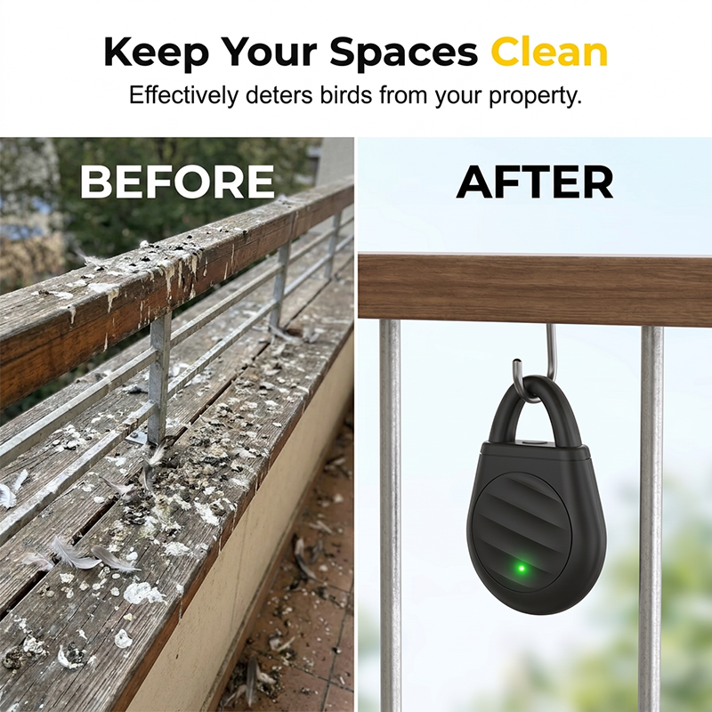 🐦 Say Goodbye to Birds, Bugs & Unwanted Pests with the Nectavira® Portable Ultrasonic Repeller Keychain!