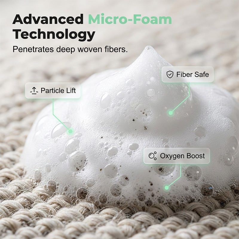 🧼 Nectavira® Waterless Carpet Foam Stain Remover – Lift Spots Fast with Cleaning Towel ✨