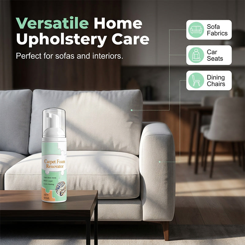 🧼 Nectavira® Waterless Carpet Foam Stain Remover – Lift Spots Fast with Cleaning Towel ✨