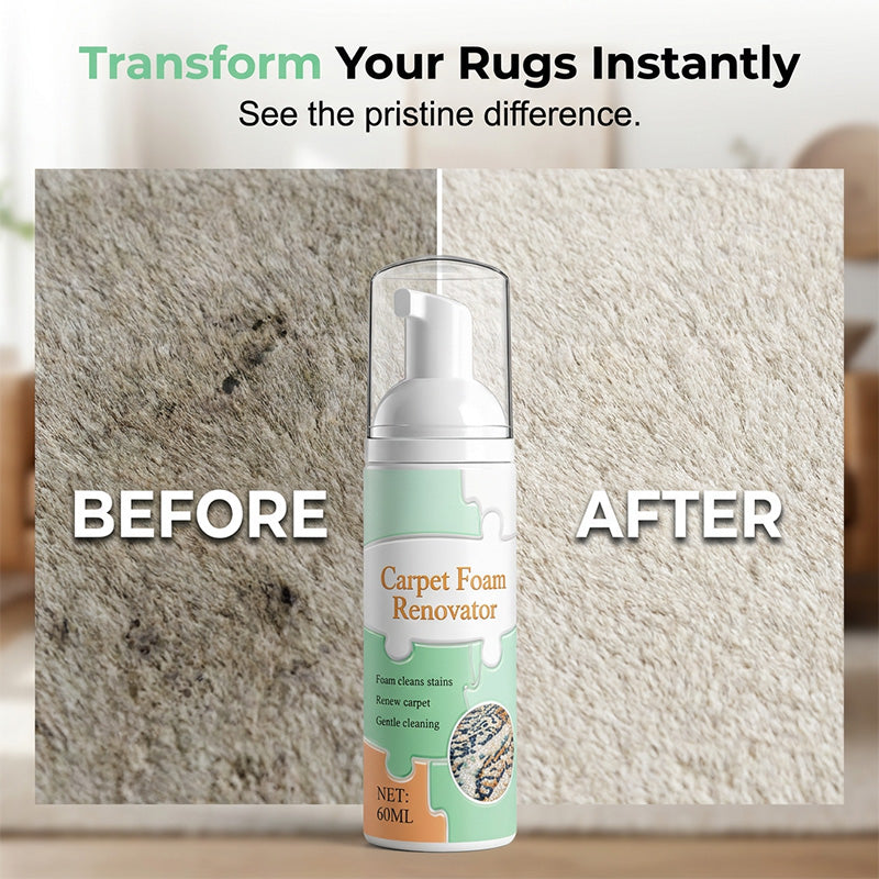 🧼 Nectavira® Waterless Carpet Foam Stain Remover – Lift Spots Fast with Cleaning Towel ✨