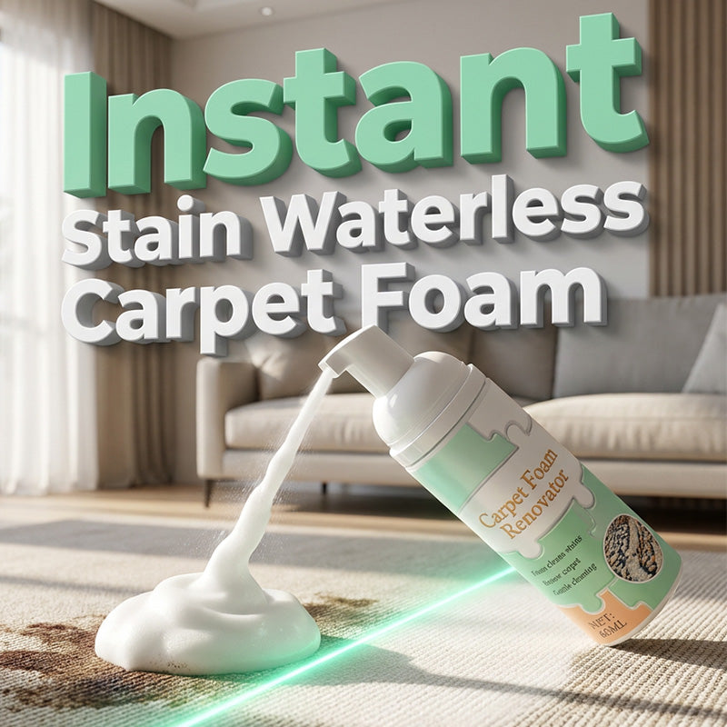 🧼 Nectavira® Waterless Carpet Foam Stain Remover – Lift Spots Fast with Cleaning Towel ✨