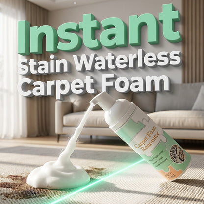 🧼 Nectavira® Waterless Carpet Foam Stain Remover – Lift Spots Fast with Cleaning Towel ✨
