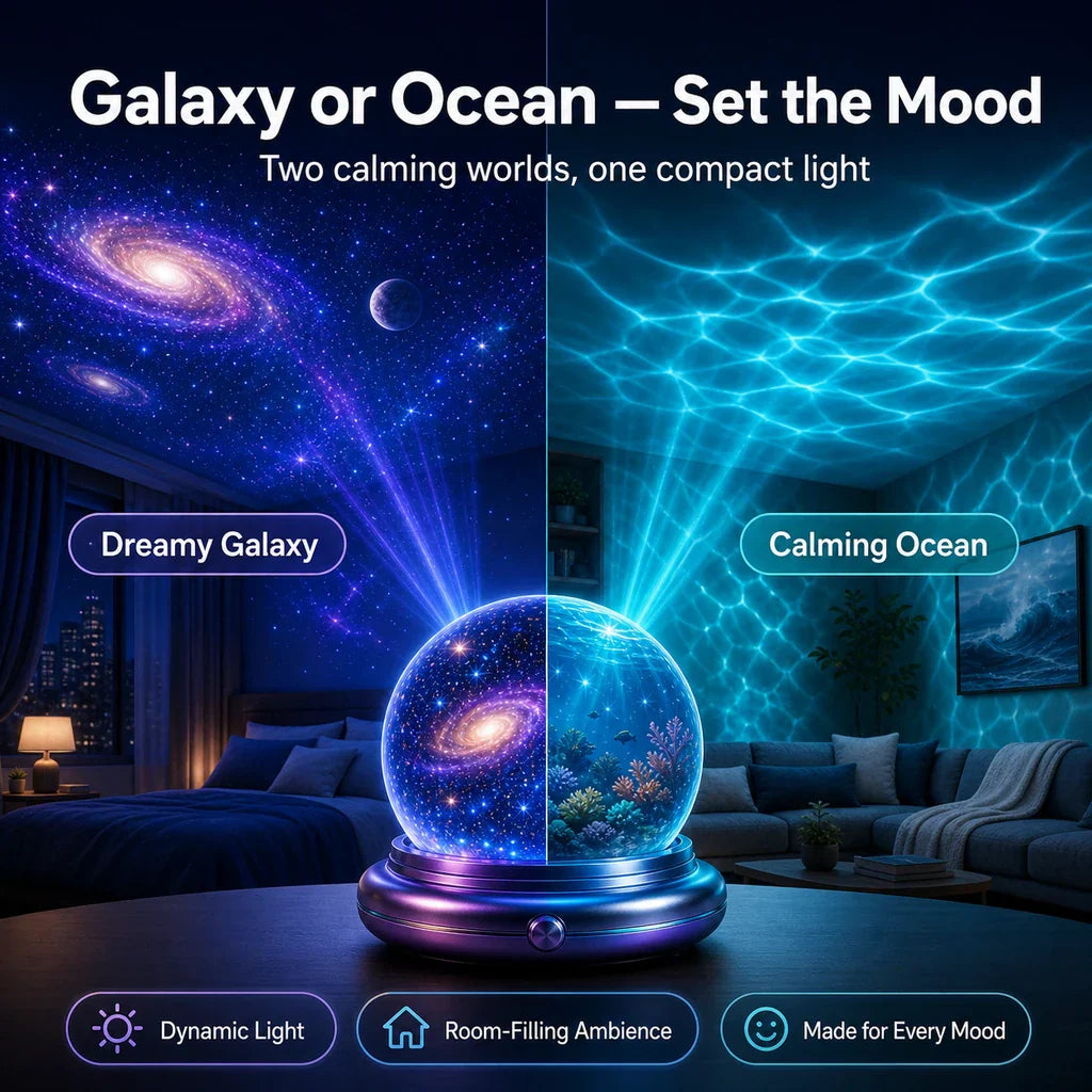 💓Official Store | 🌌Nectavira® 360° Smart Holographic Starry Sky Projector (HD Smart Dynamic 5D)